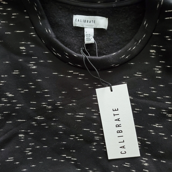 NEW Calibrate Black White Print Sweater - Picture 3 of 4